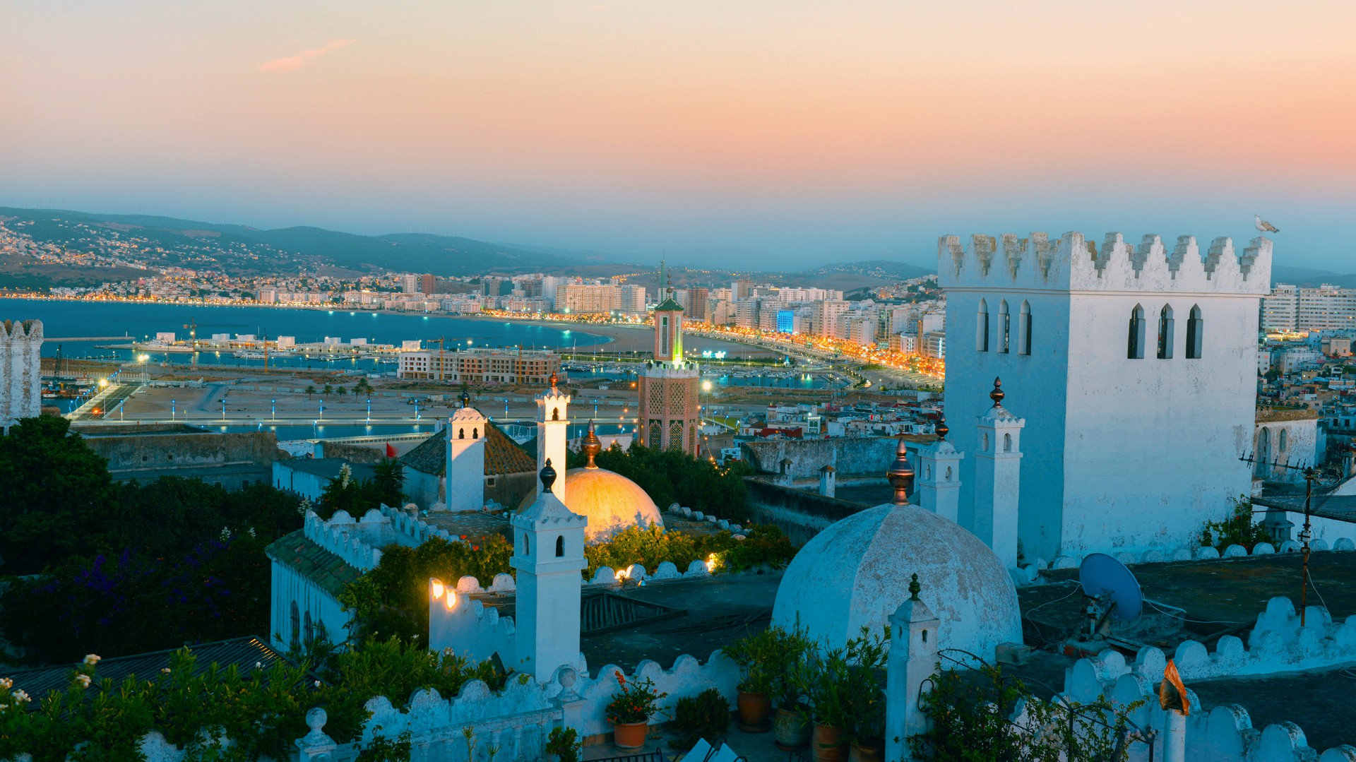 The old medina and the port of Tangier, Morocco